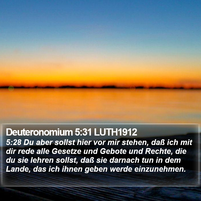 Deuteronomium 5:31 LUTH1912 Bible Study