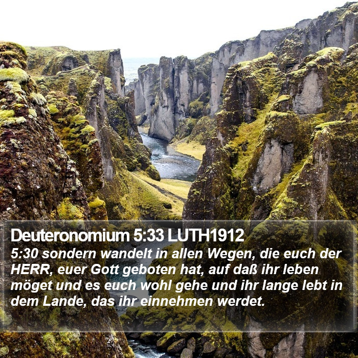 Deuteronomium 5:33 LUTH1912 Bible Study
