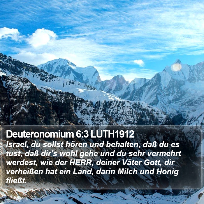Deuteronomium 6:3 LUTH1912 Bible Study