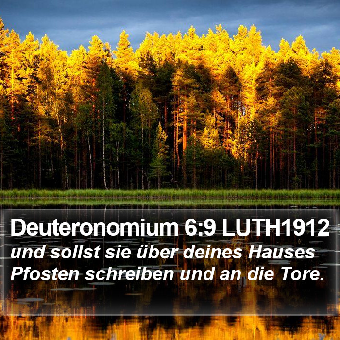 Deuteronomium 6:9 LUTH1912 Bible Study