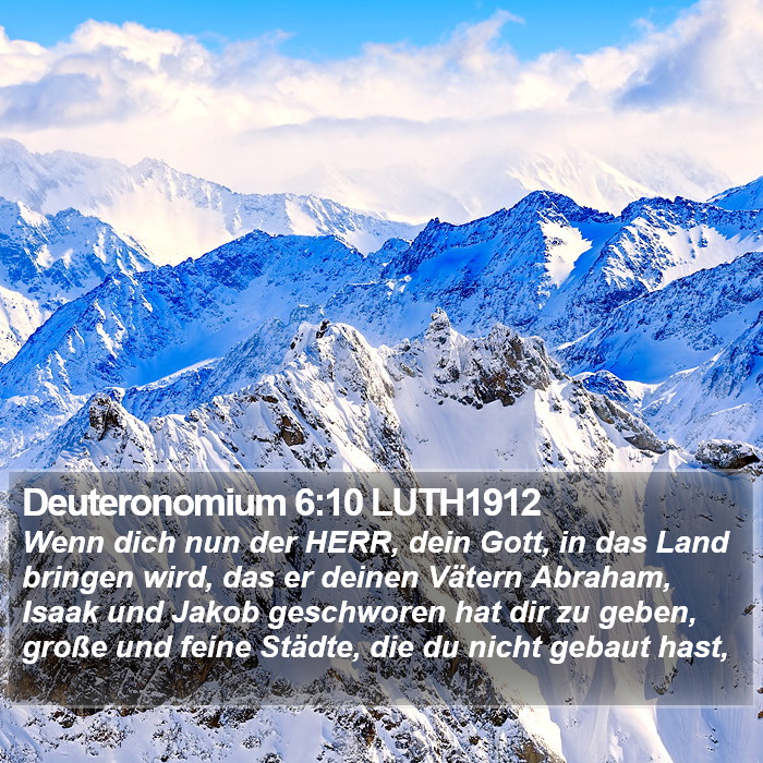 Deuteronomium 6:10 LUTH1912 Bible Study