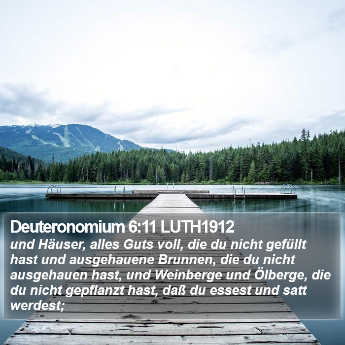 Deuteronomium 6:11 LUTH1912 Bible Study