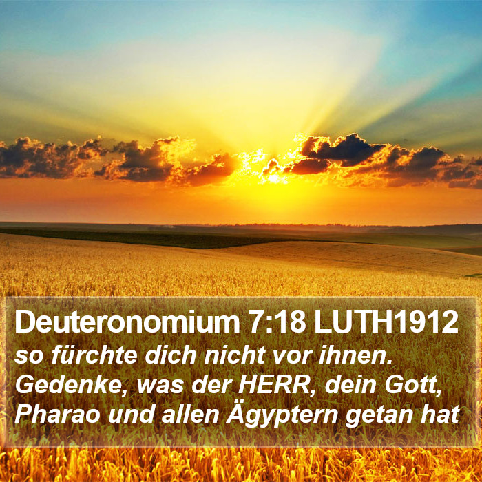 Deuteronomium 7:18 LUTH1912 Bible Study
