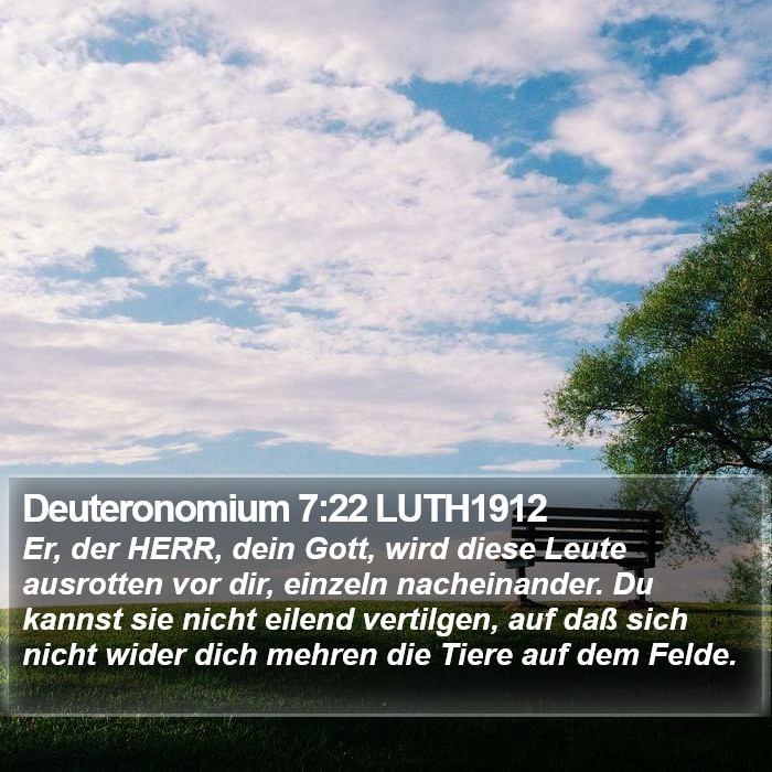 Deuteronomium 7:22 LUTH1912 Bible Study