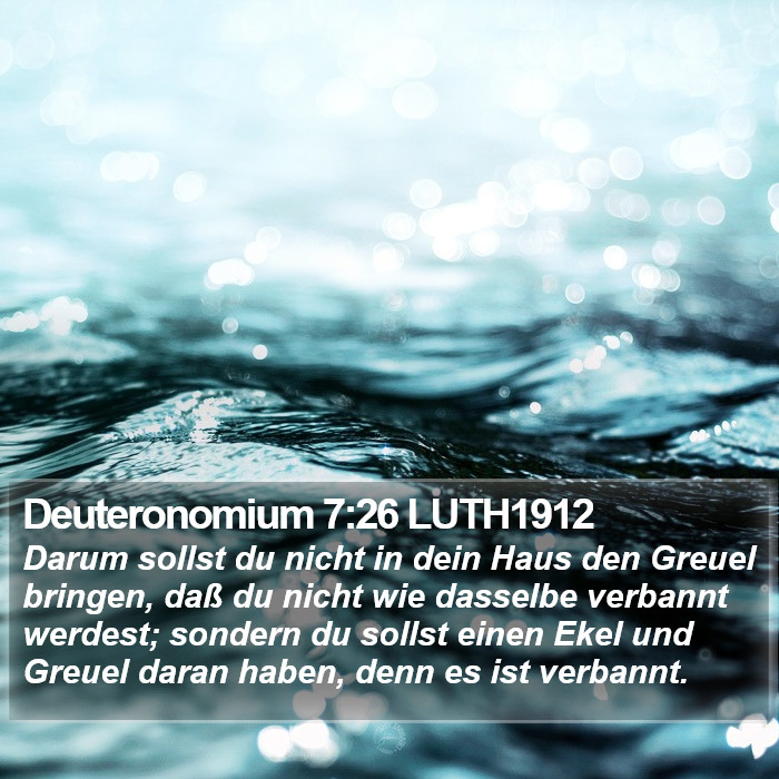 Deuteronomium 7:26 LUTH1912 Bible Study