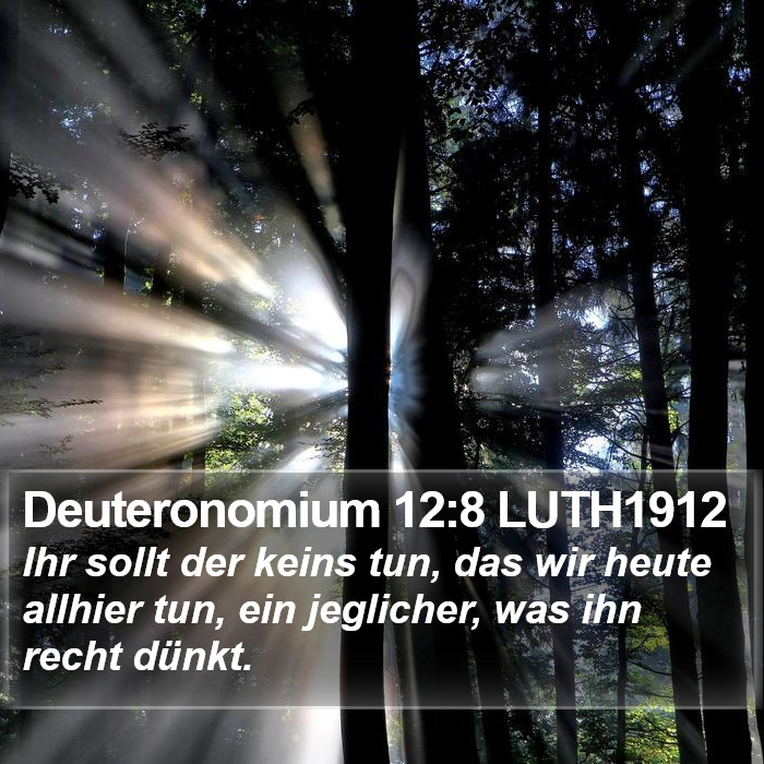 Deuteronomium 12:8 LUTH1912 Bible Study
