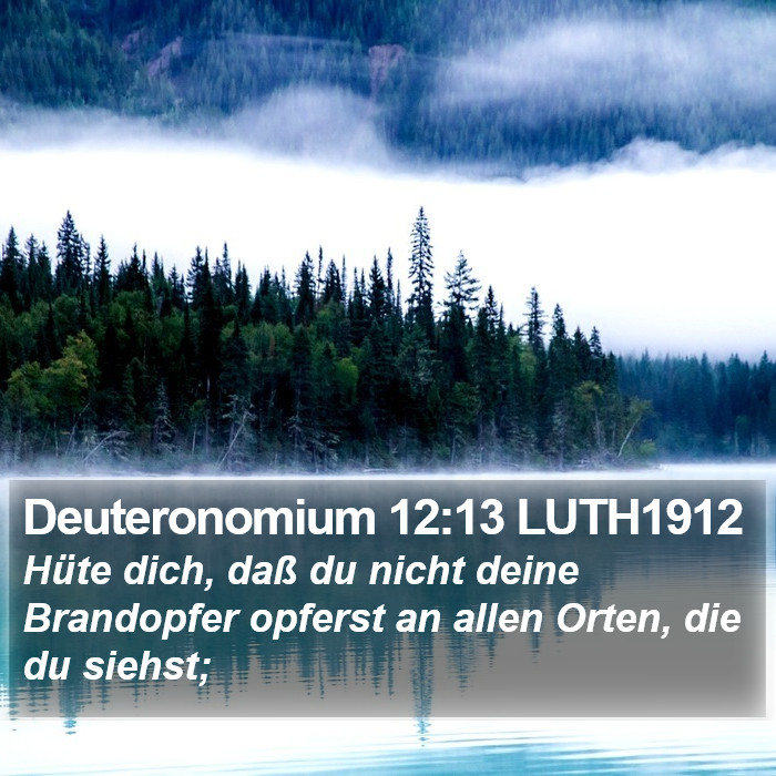 Deuteronomium 12:13 LUTH1912 Bible Study