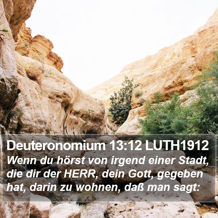 Deuteronomium 13:12 LUTH1912 Bible Study