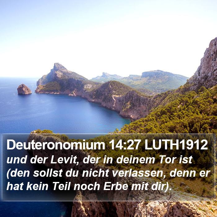 Deuteronomium 14:27 LUTH1912 Bible Study