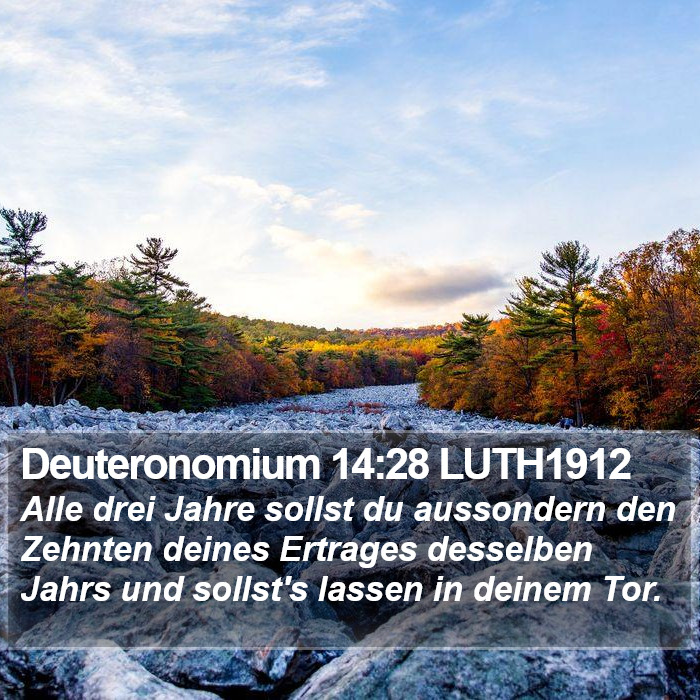 Deuteronomium 14:28 LUTH1912 Bible Study