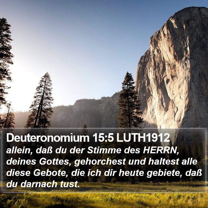 Deuteronomium 15:5 LUTH1912 Bible Study