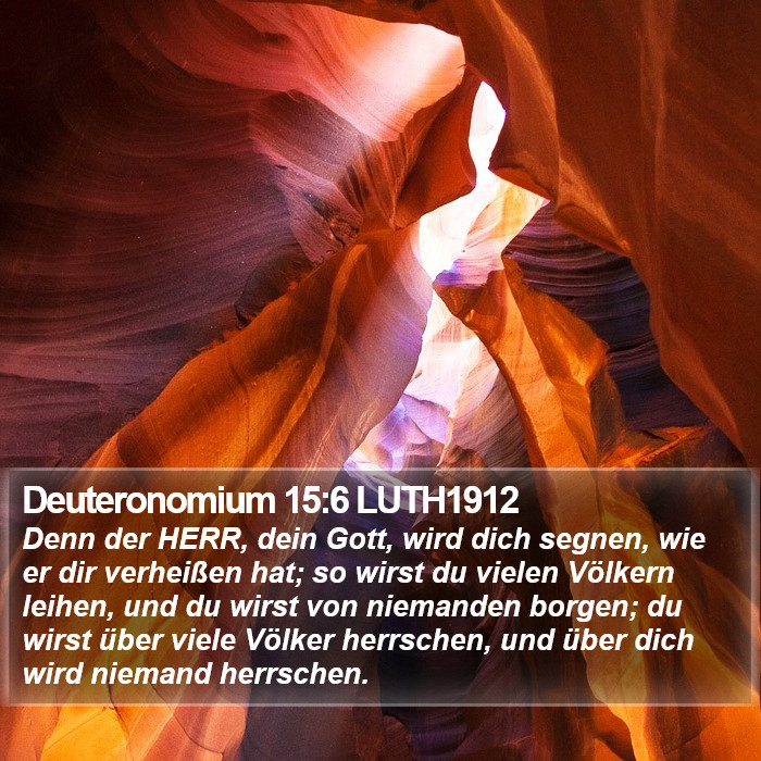 Deuteronomium 15:6 LUTH1912 Bible Study