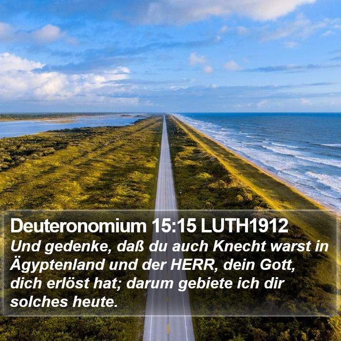 Deuteronomium 15:15 LUTH1912 Bible Study