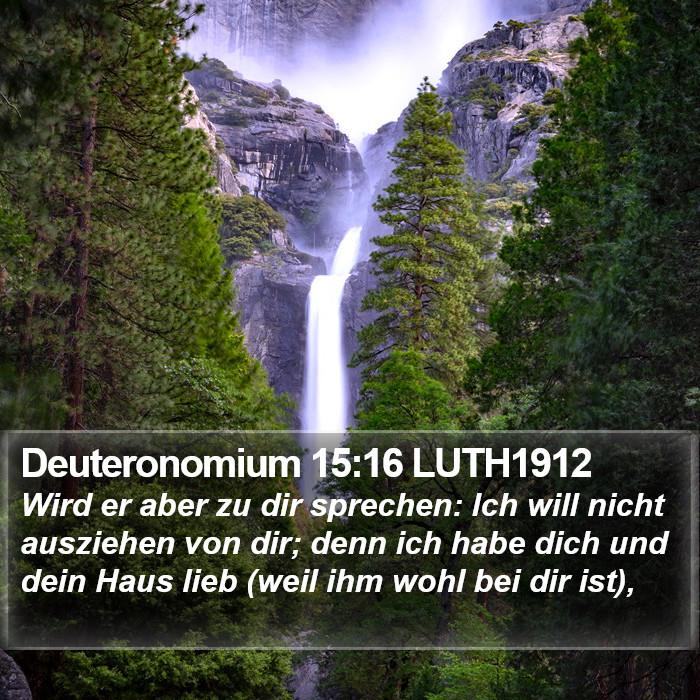 Deuteronomium 15:16 LUTH1912 Bible Study
