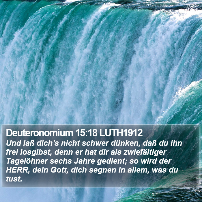 Deuteronomium 15:18 LUTH1912 Bible Study