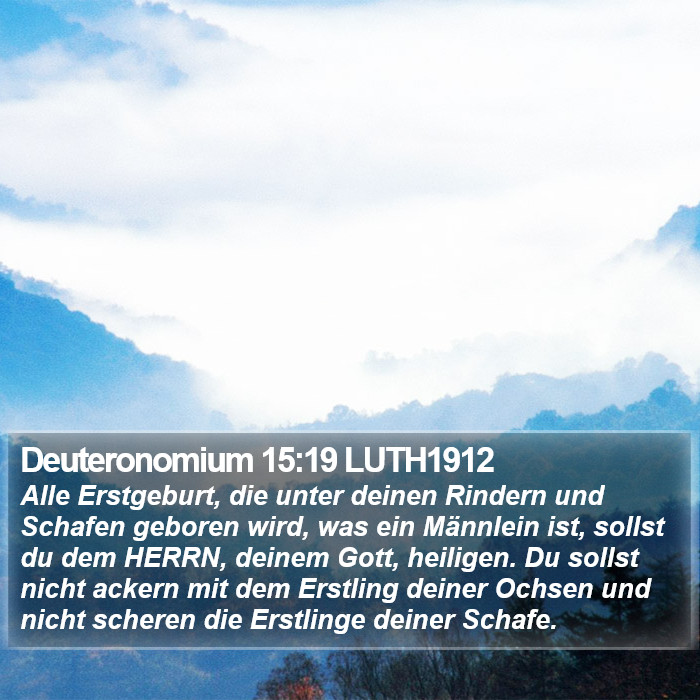 Deuteronomium 15:19 LUTH1912 Bible Study