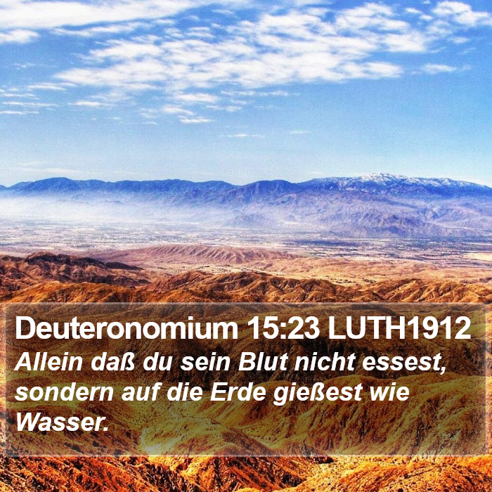 Deuteronomium 15:23 LUTH1912 Bible Study