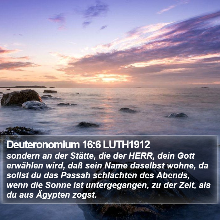 Deuteronomium 16:6 LUTH1912 Bible Study