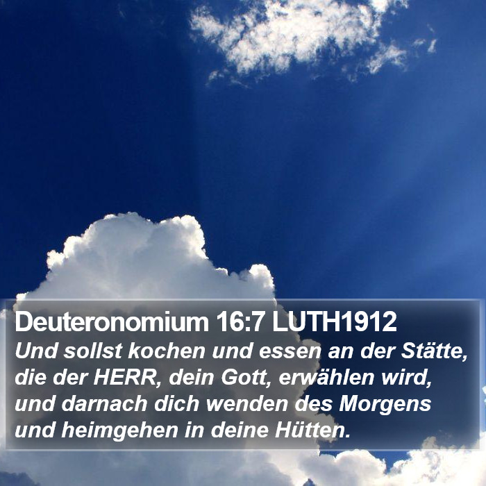 Deuteronomium 16:7 LUTH1912 Bible Study