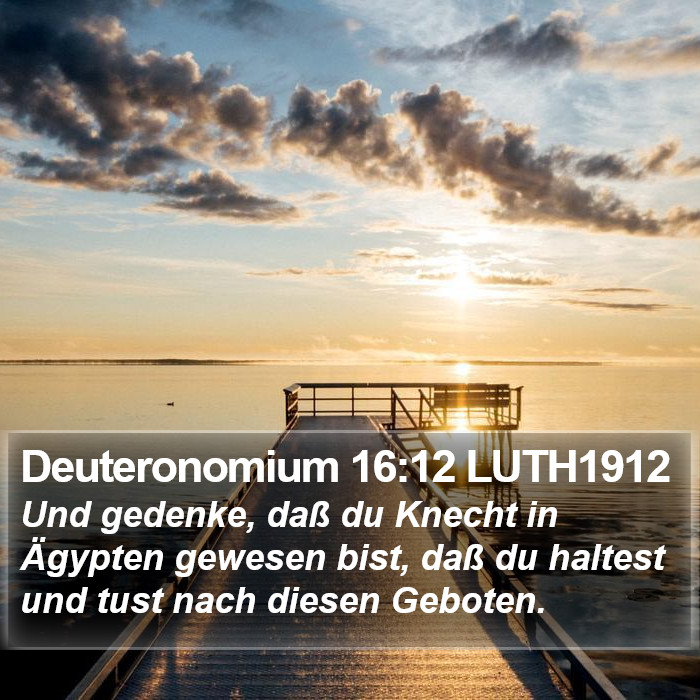 Deuteronomium 16:12 LUTH1912 Bible Study