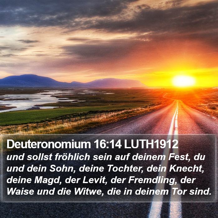 Deuteronomium 16:14 LUTH1912 Bible Study