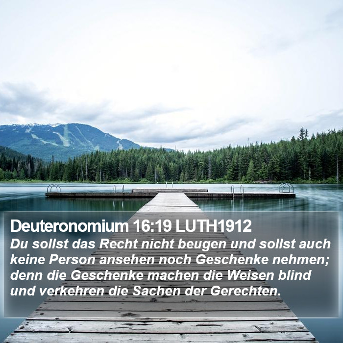 Deuteronomium 16:19 LUTH1912 Bible Study