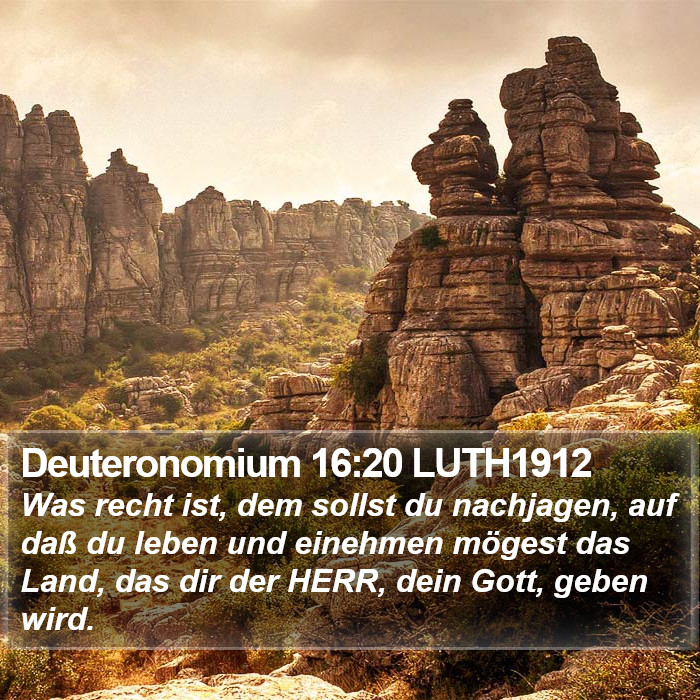 Deuteronomium 16:20 LUTH1912 Bible Study