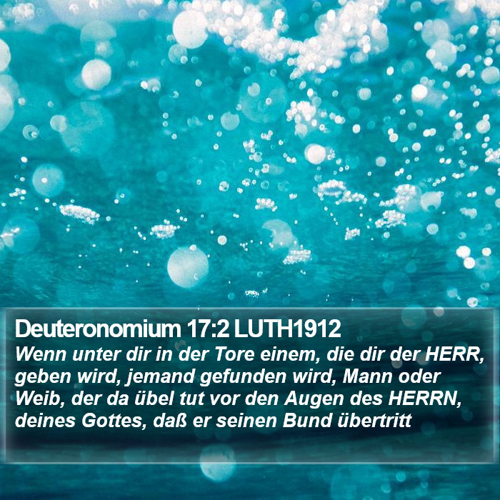 Deuteronomium 17:2 LUTH1912 Bible Study