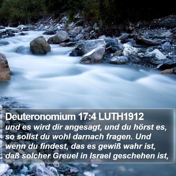 Deuteronomium 17:4 LUTH1912 Bible Study