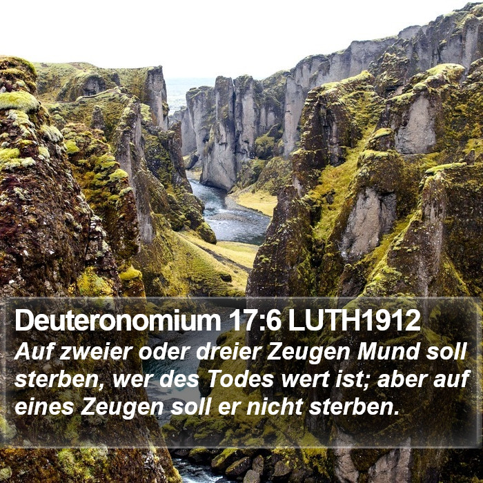 Deuteronomium 17:6 LUTH1912 Bible Study