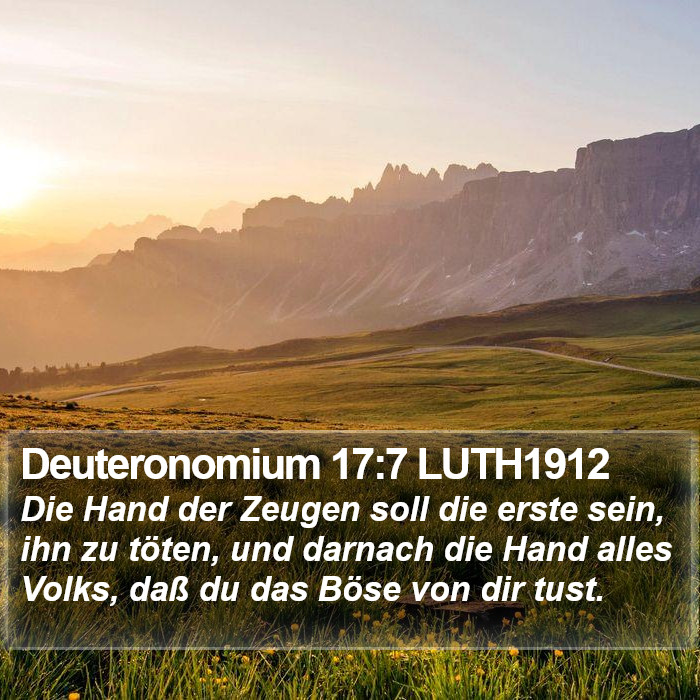 Deuteronomium 17:7 LUTH1912 Bible Study