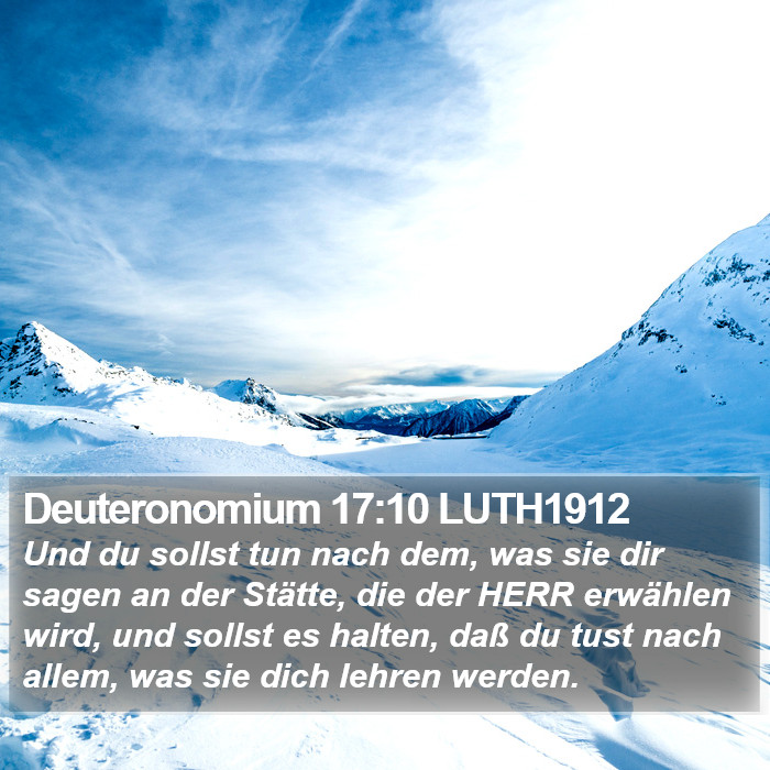 Deuteronomium 17:10 LUTH1912 Bible Study