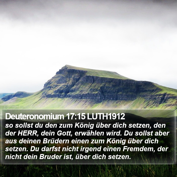 Deuteronomium 17:15 LUTH1912 Bible Study