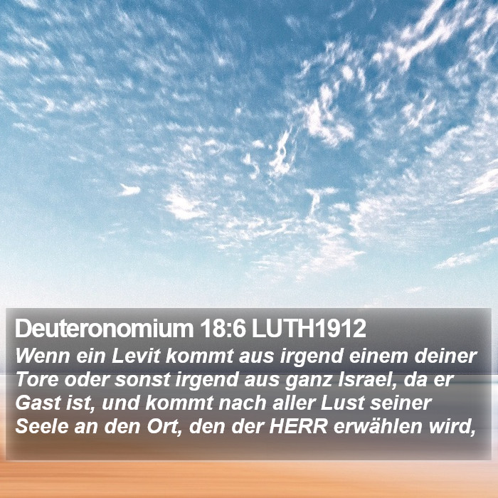 Deuteronomium 18:6 LUTH1912 Bible Study