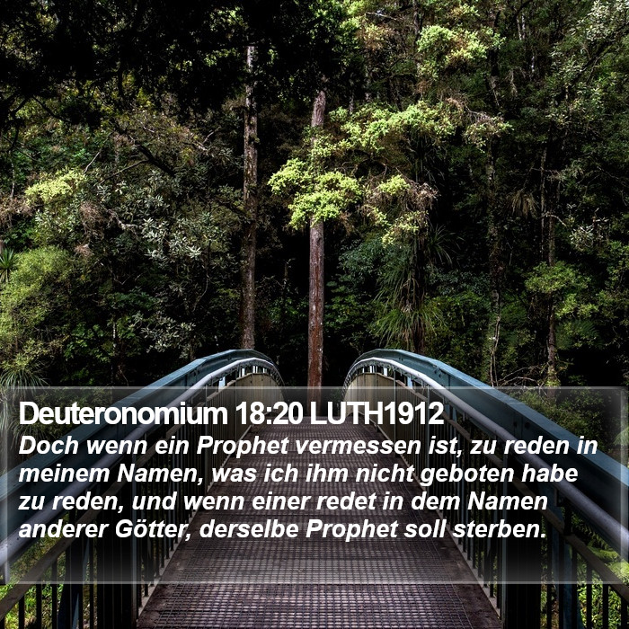 Deuteronomium 18:20 LUTH1912 Bible Study