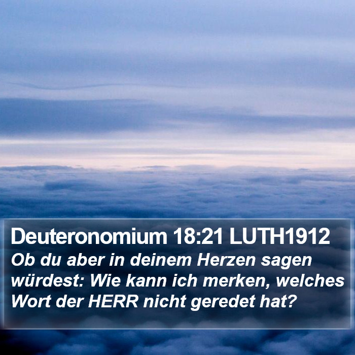 Deuteronomium 18:21 LUTH1912 Bible Study