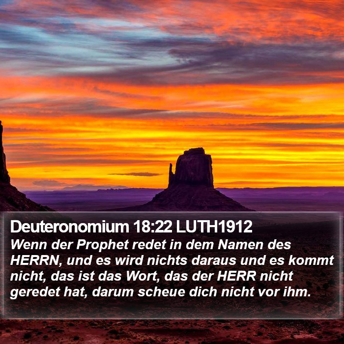 Deuteronomium 18:22 LUTH1912 Bible Study