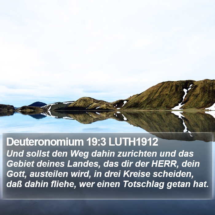 Deuteronomium 19:3 LUTH1912 Bible Study