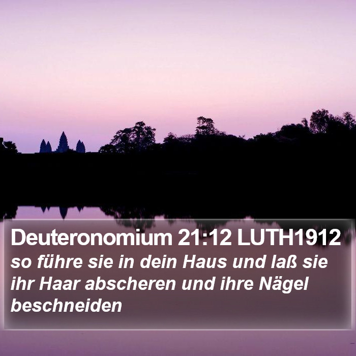 Deuteronomium 21:12 LUTH1912 Bible Study