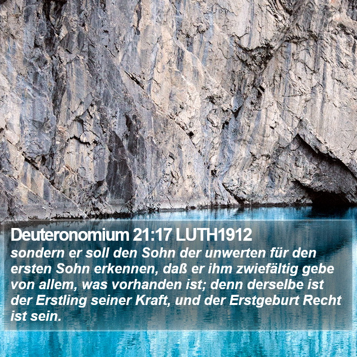 Deuteronomium 21:17 LUTH1912 Bible Study