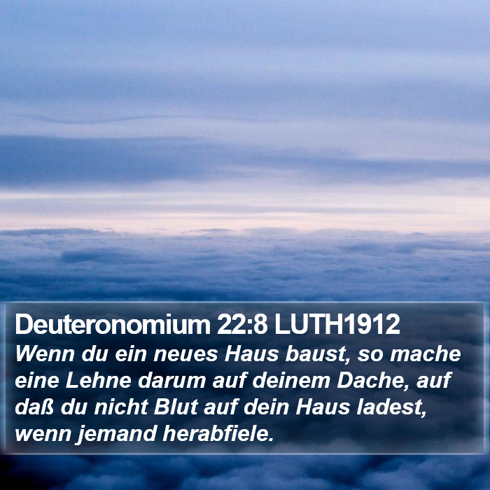Deuteronomium 22:8 LUTH1912 Bible Study