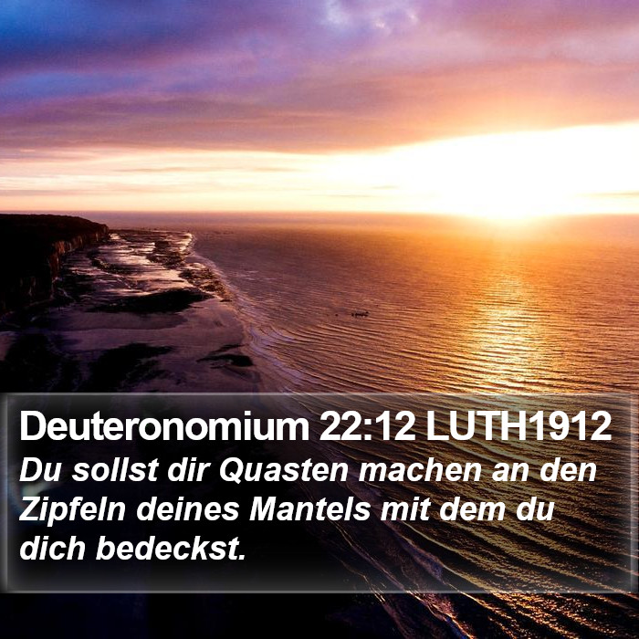 Deuteronomium 22:12 LUTH1912 Bible Study