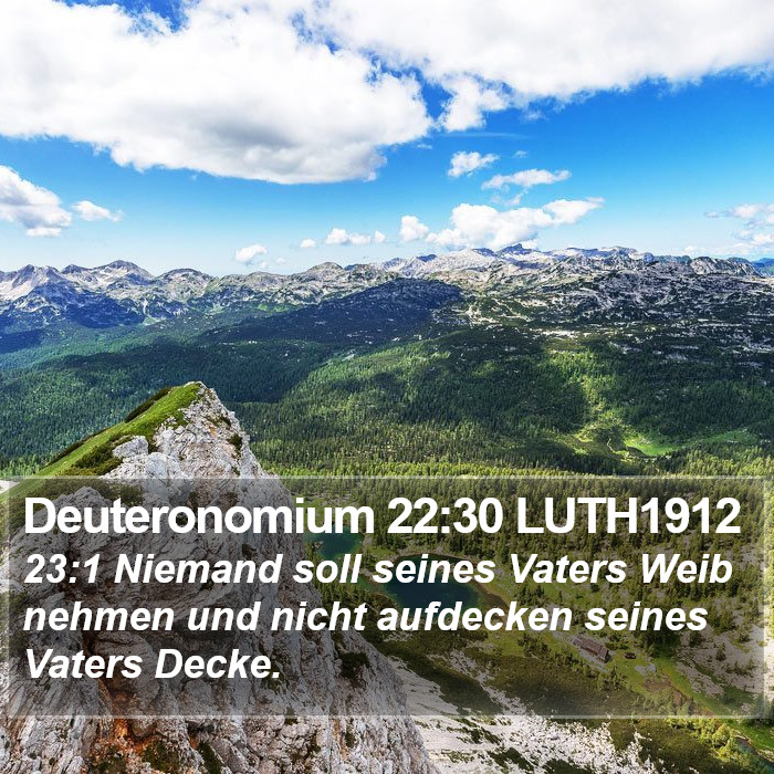 Deuteronomium 22:30 LUTH1912 Bible Study