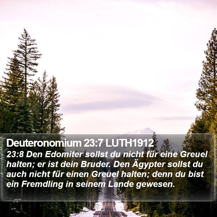 Deuteronomium 23:7 LUTH1912 Bible Study