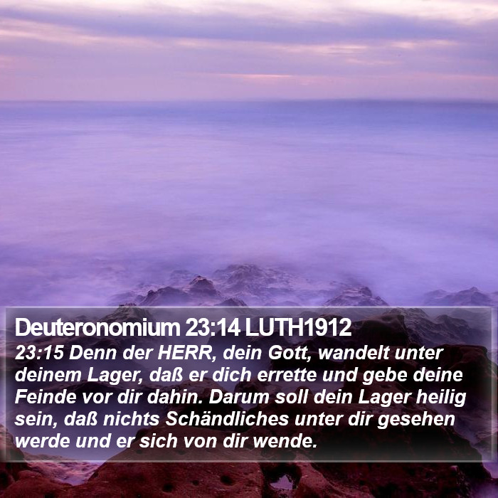 Deuteronomium 23:14 LUTH1912 Bible Study