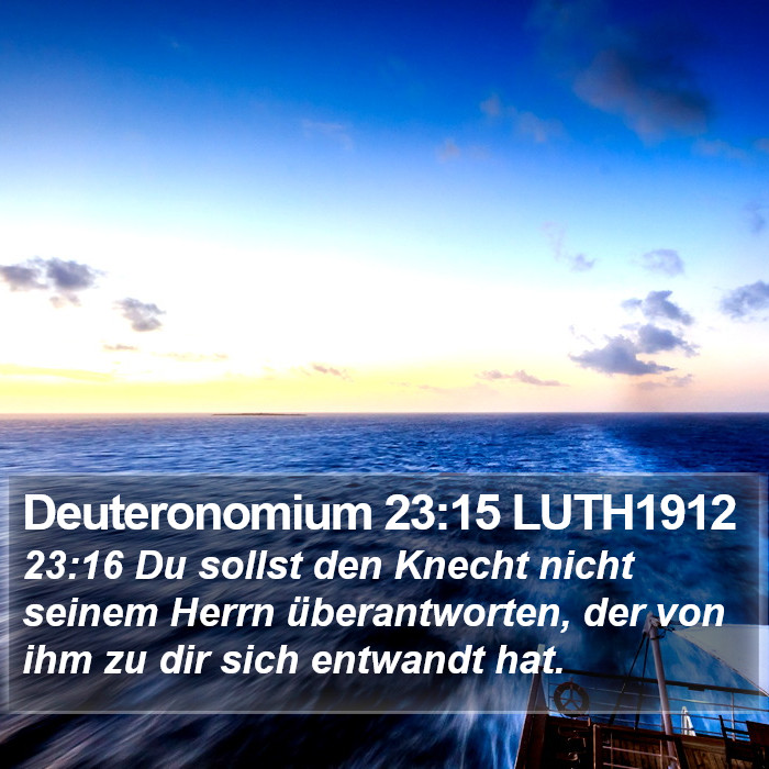 Deuteronomium 23:15 LUTH1912 Bible Study