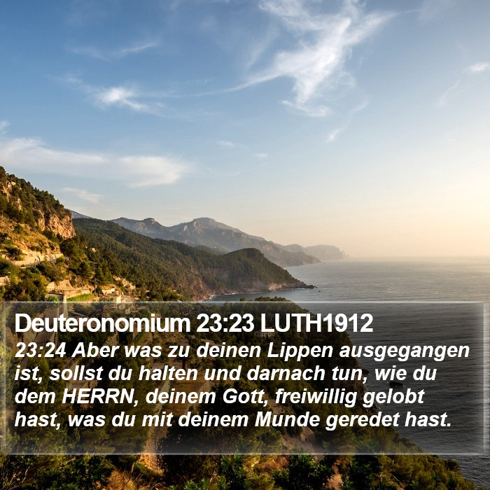 Deuteronomium 23:23 LUTH1912 Bible Study