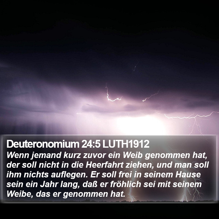 Deuteronomium 24:5 LUTH1912 Bible Study