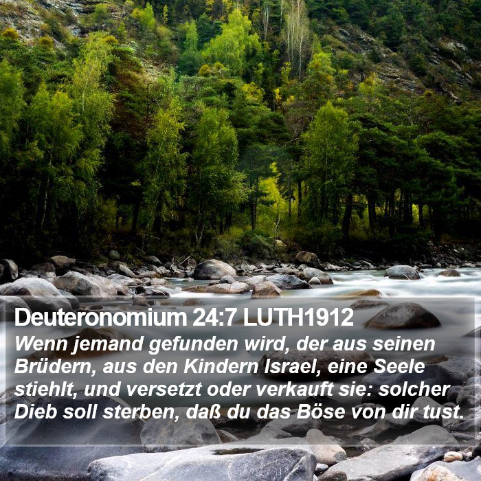 Deuteronomium 24:7 LUTH1912 Bible Study