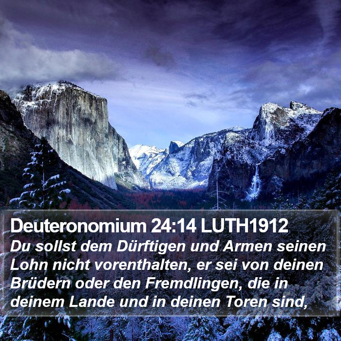 Deuteronomium 24:14 LUTH1912 Bible Study